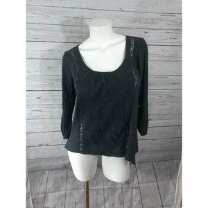 Anthropologie Tiny Lace Embroidered Top Sz Small G